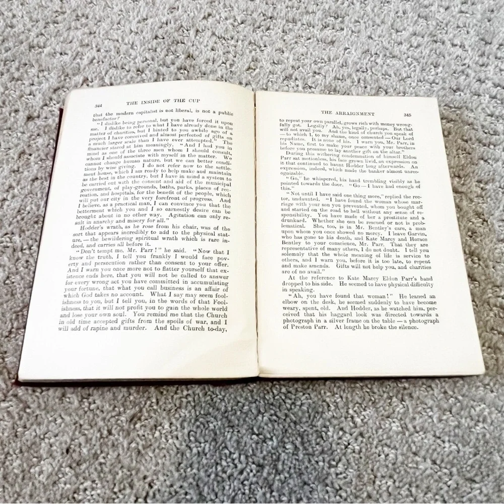 The Inside of the Cup by Winston Churchill 1913 Edition Hard Cover Book